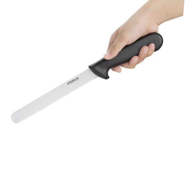 Hygiplas Bread Knife Black - Handle 8" - Image 2