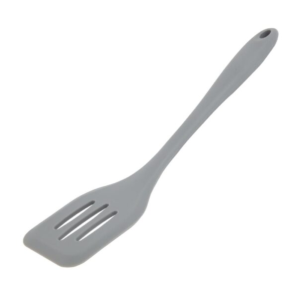 Vogue Silicone High Heat Flexible Slotted Turner Grey - 295mm 12"