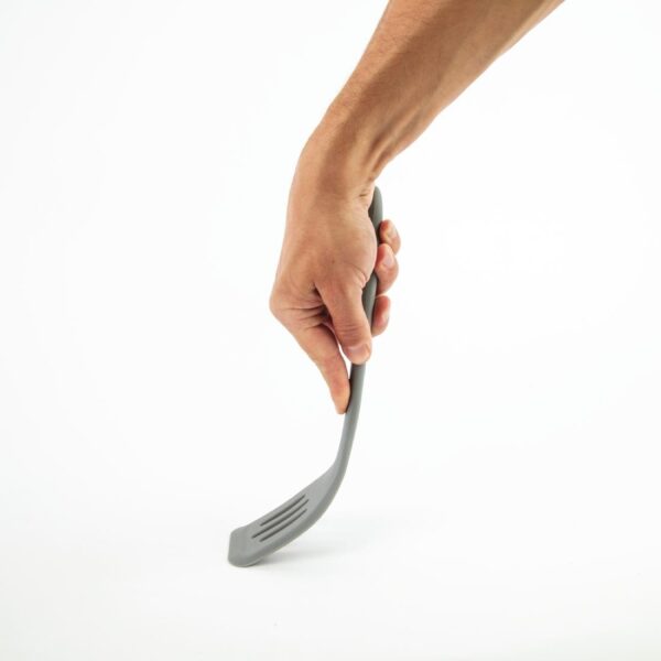 Vogue Silicone High Heat Flexible Slotted Turner Grey - 295mm 12" - Image 5