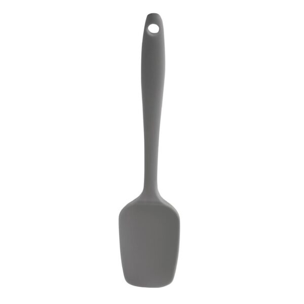 Vogue Silicone High Heat Mini Spoonula Grey - 200mm 8" - Image 3