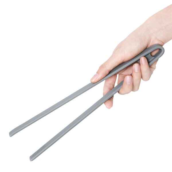 Vogue Silicone High Heat Tweezer Tongs Grey - 290mm 11 1/4" - Image 2