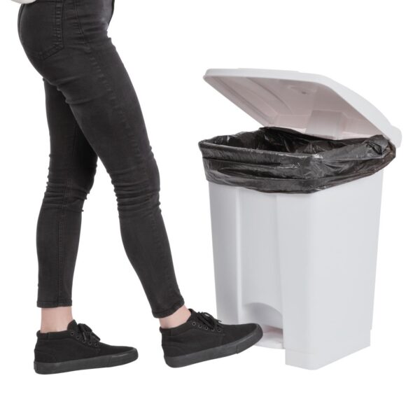 Jantex Kitchen Pedal Bin White - 45Ltr - Image 5
