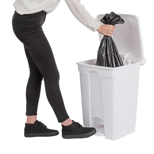 Jantex Kitchen Pedal Bin White - 45Ltr - Image 6