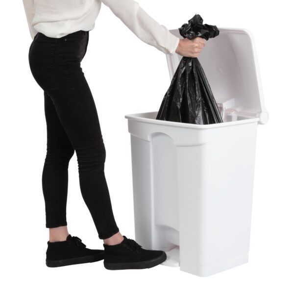 Jantex Kitchen Pedal Bin White - 65Ltr - Image 6