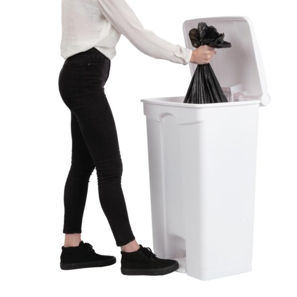 Jantex Kitchen Pedal Bin White - 87Ltr - Image 6