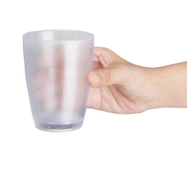 Olympia Kristallon Polycarbonate Pebbled Tumbler - 275ml 9.75oz Clear (Box 6) - Image 4