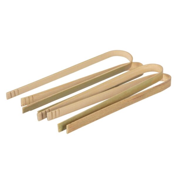 Fiesta Compostable Bamboo Tong - 160mm (Pack 50) - Image 3