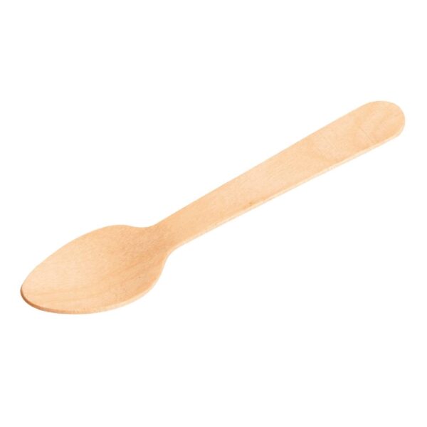PR BUSTER - Fiesta Compostable Birch Wooden Teaspoon - 110mm (Pack 100) - Image 3
