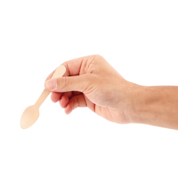 PR BUSTER - Fiesta Compostable Birch Wooden Teaspoon - 110mm (Pack 100) - Image 4