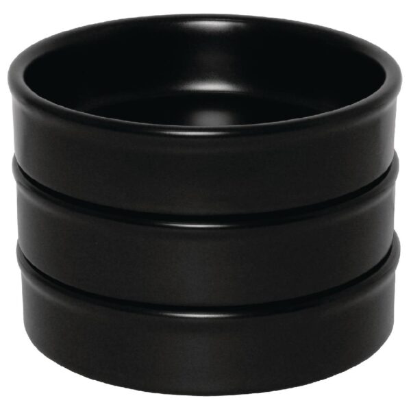 Olympia Tapas Stacking Dish Matt Black 134mm 5.25" 30mm(H) (Box 6) - Image 2