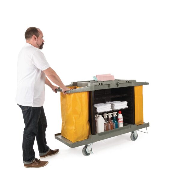 Jantex Housekeeping Trolley (Standard) - 1460x540x990mm - Image 5