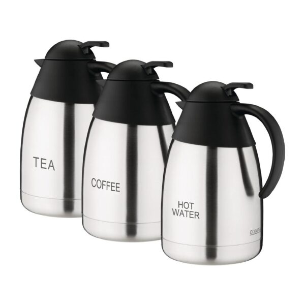 Olympia Vacuum Jug St/St Domed Lid - 1.5Ltr 'HOT WATER' - Image 2