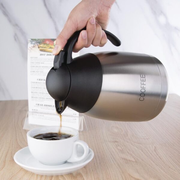 Olympia Vacuum Jug St/St Domed Lid - 1.5Ltr 'COFFEE' - Image 5