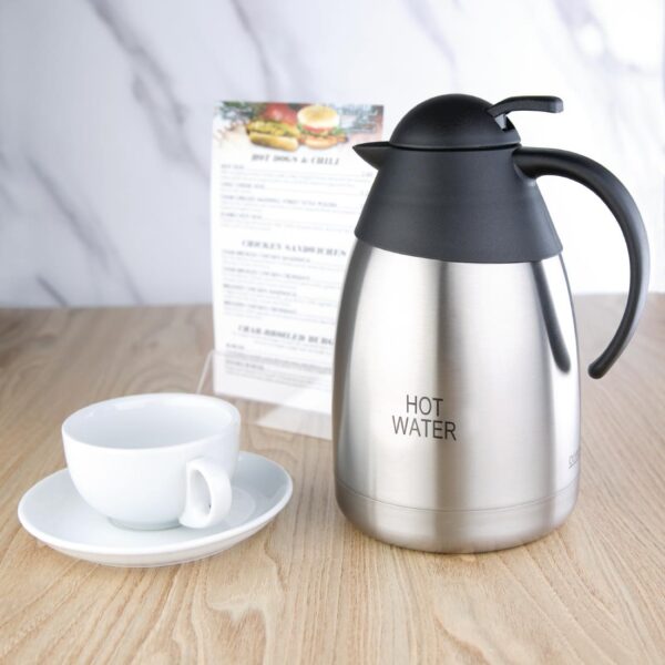 Olympia Vacuum Jug St/St Domed Lid - 1.5Ltr 'HOT WATER' - Image 4