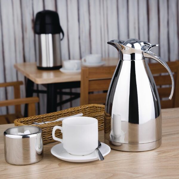 Olympia Vacuum Jug St/St Double Wall hinged lid - 1.5Ltr - Image 4