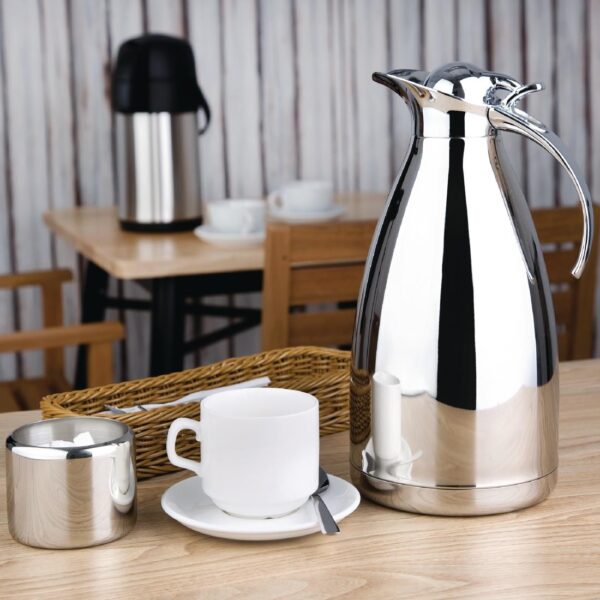 Olympia Vacuum Jug St/St Double Wall hinged lid - 2Ltr - Image 3