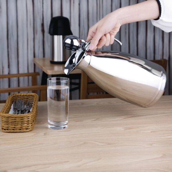 Olympia Vacuum Jug St/St Double Wall hinged lid - 2Ltr - Image 4