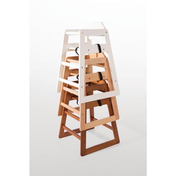 Bolero Wooden Highchair Natural Finish - Image 3