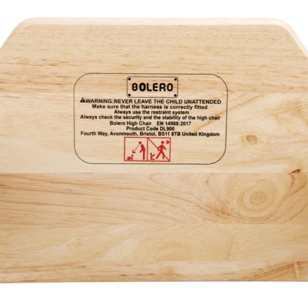 Bolero Wooden Highchair Natural Finish - Image 5