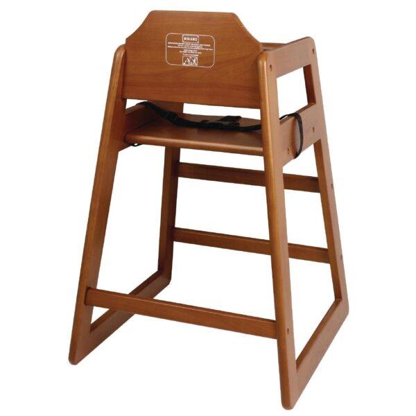 Bolero Wooden Highchair Dark Wood - Image 2