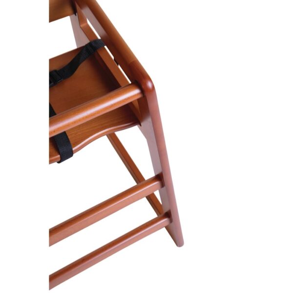 Bolero Wooden Highchair Dark Wood - Image 4