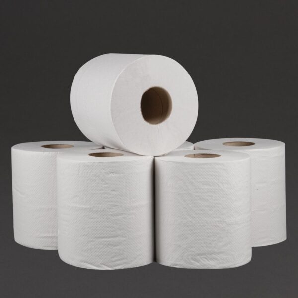 Jantex Centre Feed Roll White 2ply 480 sheets (Pack 6) - Image 3