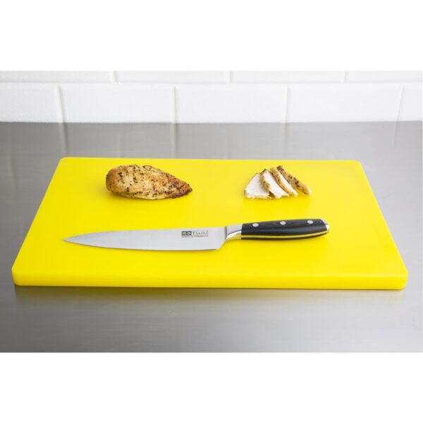 Hygiplas Extra Thick Low Density Chopping Board Yellow - 450x300x20mm - Image 3