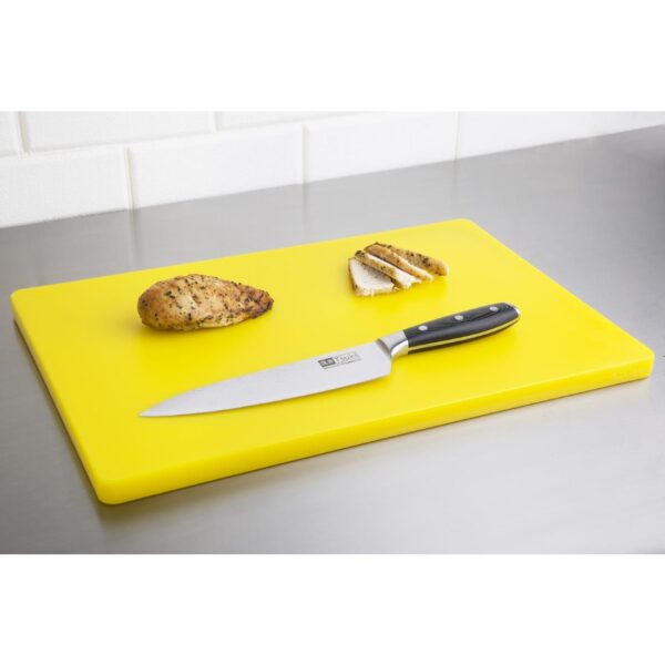 Hygiplas Extra Thick Low Density Chopping Board Yellow - 450x300x20mm - Image 4