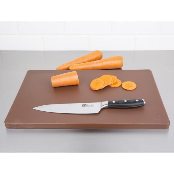 Hygiplas Extra Thick Low Density Chopping Board Brown - 450x300x20mm - Image 3