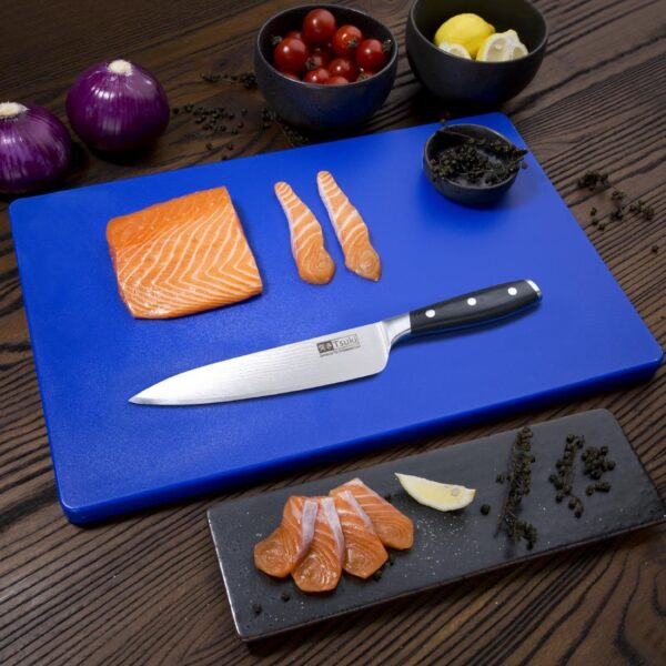 Hygiplas Extra Thick Low Density Chopping Board Blue - 450x300x20mm - Image 5