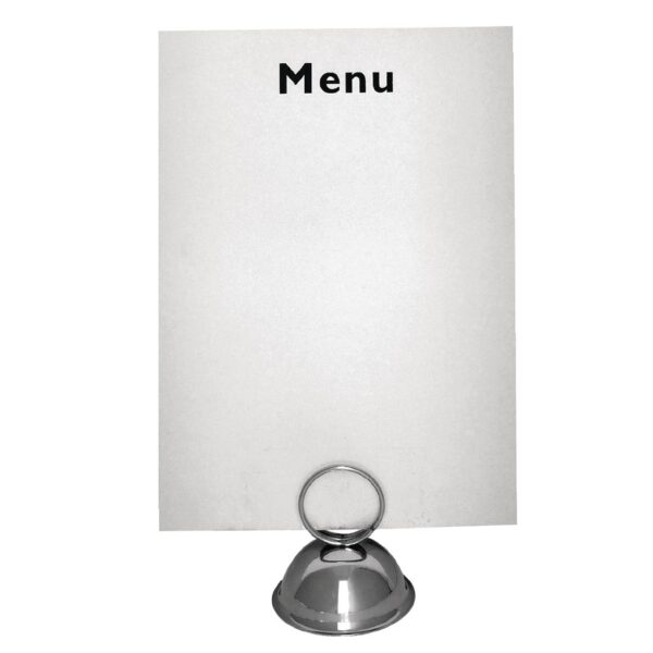 Menu Card Holder Ring Dome St/St - 60mm - Image 2