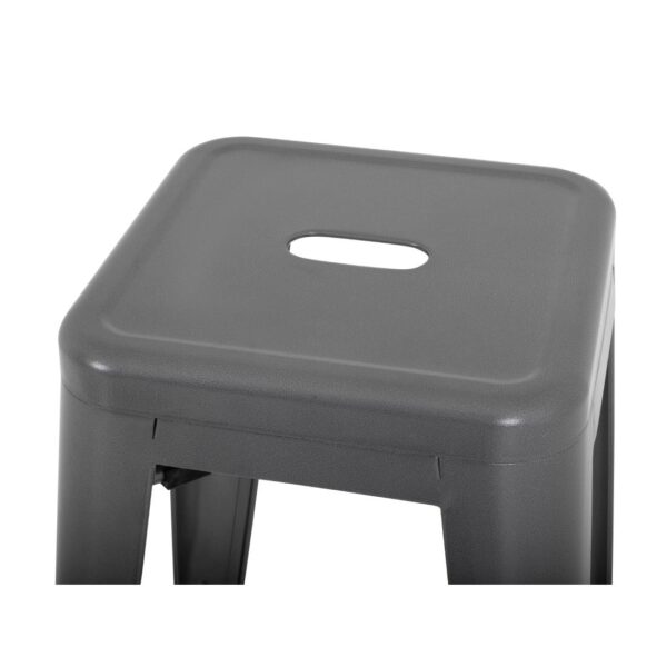 Bolero Gun Metal Grey Steel Bistro High Stool (Pack 4) - Image 7