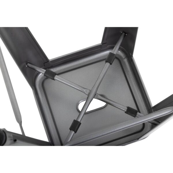 Bolero Gun Metal Grey Steel Bistro High Stool (Pack 4) - Image 9