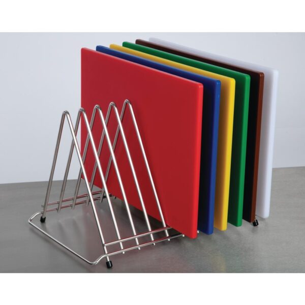 Hygiplas Stainless Steel Heavy Duty Chopping Board Rack - 10 Slots - Image 7