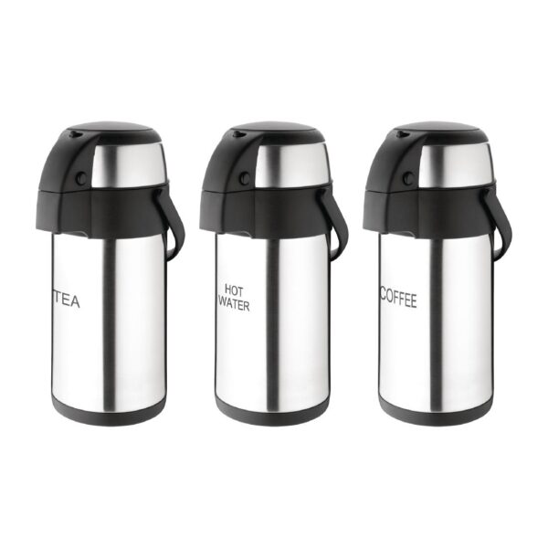 Airpot St/St - 3Ltr 'HOT WATER' - Image 2