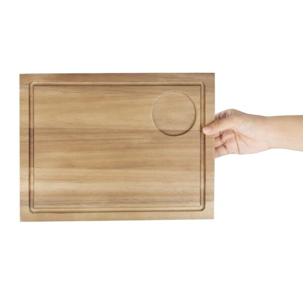 Steak Board Acacia Large - 310x240mm 70mm recess (12.2"x9.5"2.75" recess) - Image 2