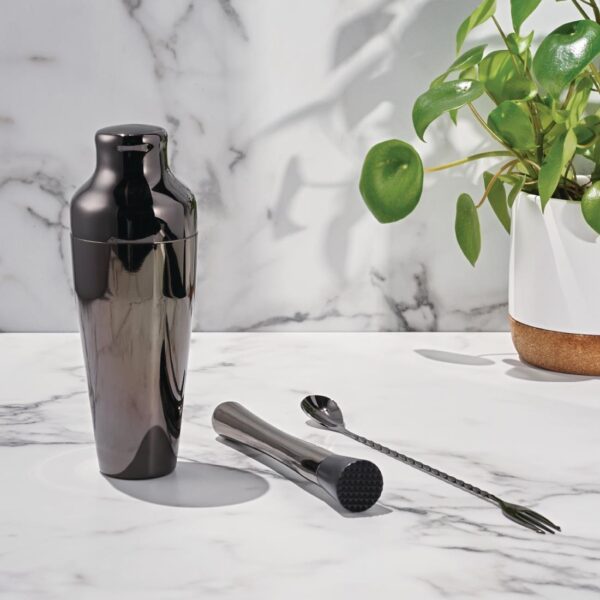 Olympia Gunmetal Barware Cocktail Shaker - 550ml - Image 2