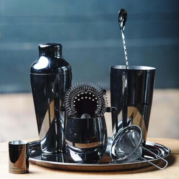 Olympia Gunmetal Barware Cocktail Shaker - 550ml - Image 5