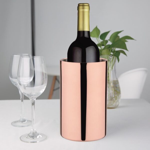 Olympia Copper Barware Wine Cooler Double Wall - Image 5