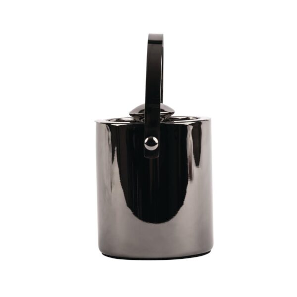 Olympia Gunmetal Barware Ice Bucket Double Wall with Lid - 1Ltr - Image 3