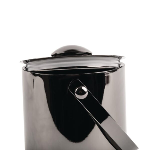 Olympia Gunmetal Barware Ice Bucket Double Wall with Lid - 1Ltr - Image 4