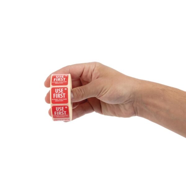 Hygiplas Removable Use First Label 1'' (Roll 1000) - Image 4