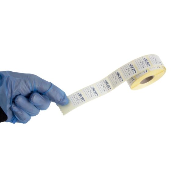 Hygiplas Removable Use by Food Prep Label 1'' (Roll 1000) - Image 6