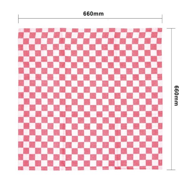 Vogue Chef Tea Towel Red - 660x660mm 26x26" - Image 4