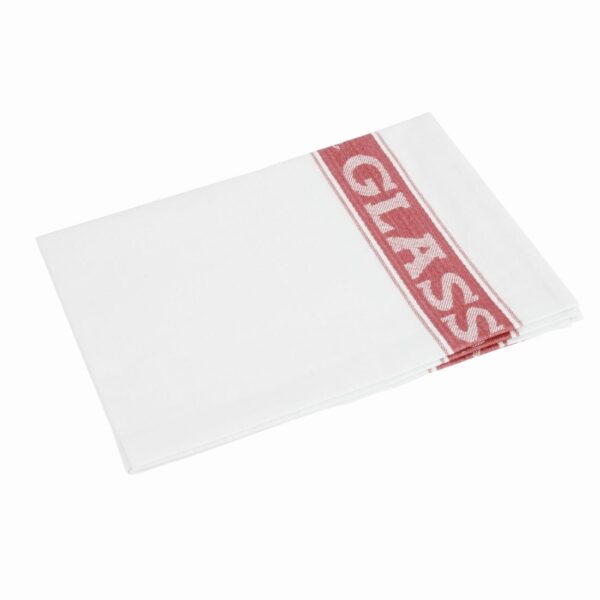 EDLP - Vogue Glass Cloth Linen Union Red Border - 760x510mm - Image 2
