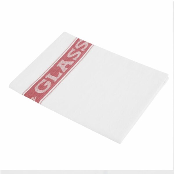 EDLP - Vogue Glass Cloth Linen Union Red Border - 760x510mm - Image 3