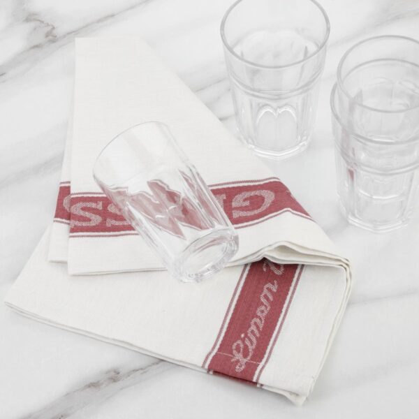 EDLP - Vogue Glass Cloth Linen Union Red Border - 760x510mm - Image 6
