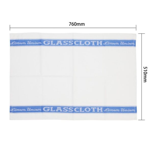 EDLP - Vogue Glass Cloth Linen Union Blue Border - 760x510mm - Image 5