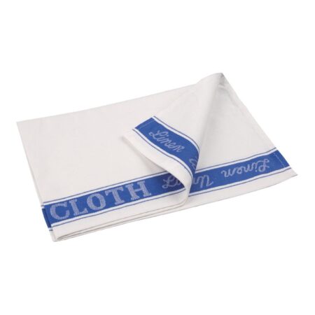 EDLP - Vogue Glass Cloth Linen Union Blue Border - 760x510mm
