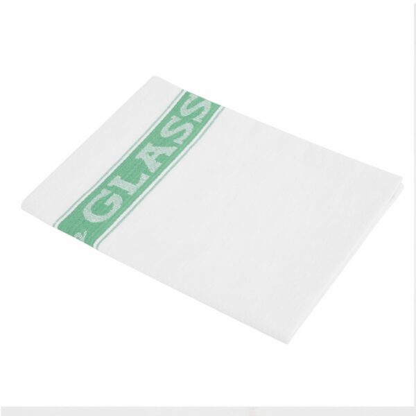 EDLP - Vogue Glass Cloth Linen Union Green Border - 760x510mm - Image 3